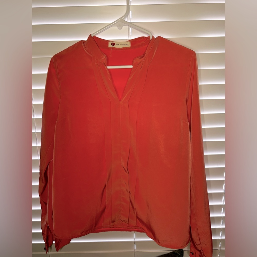 One clothing coral blouse